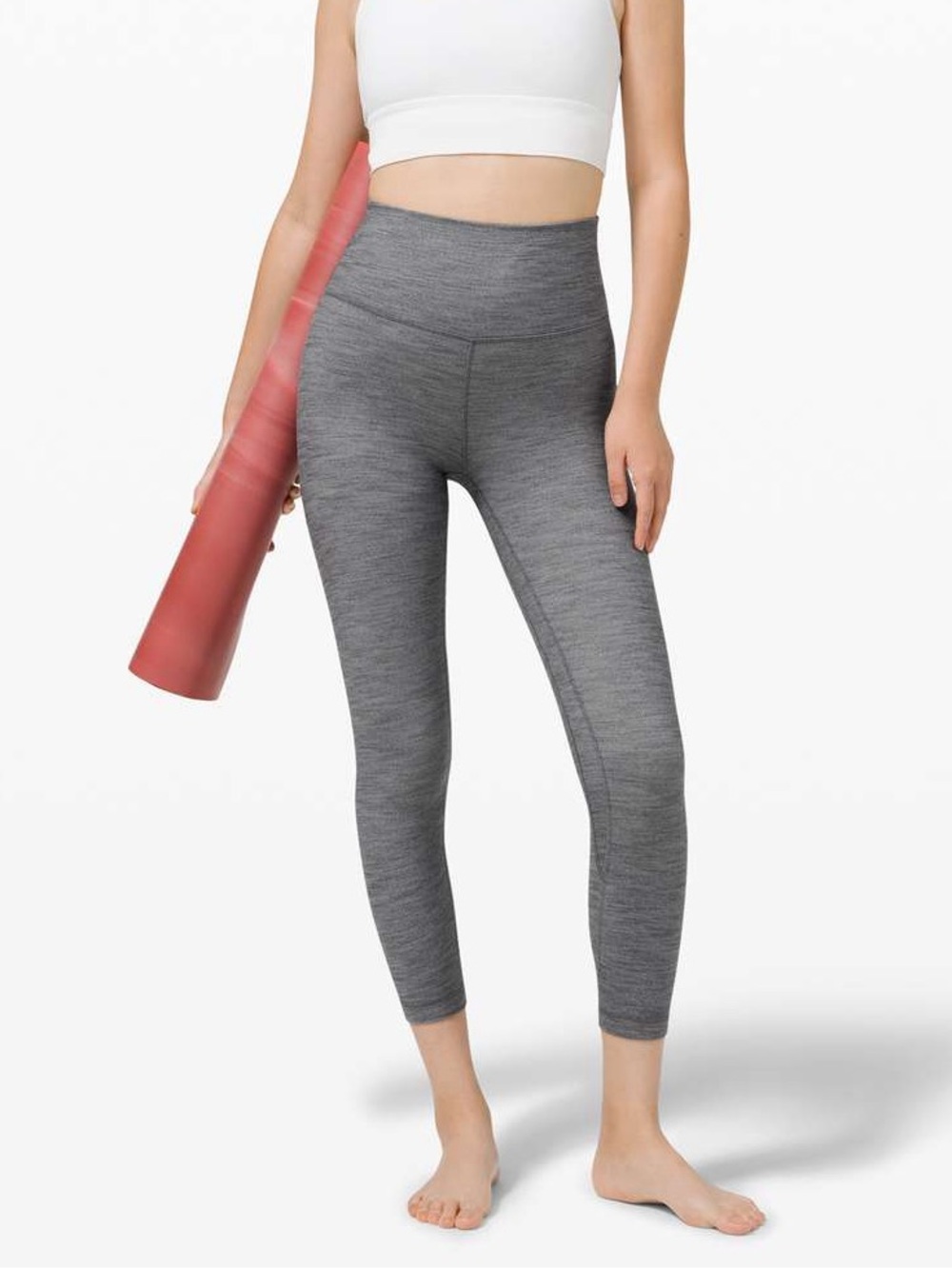lululemon Align Crop 21“Heather Grey Herringbone yoga High-Rise Leggings